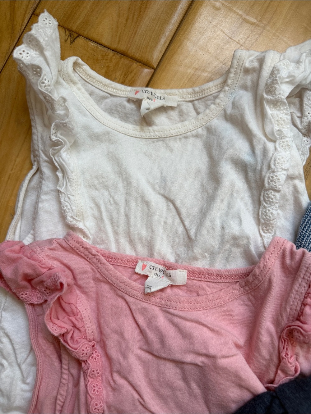 Crewcuts Sz S/6-7 - Girls Mixed Tops Bundle - White, Pink, Blue, Navy, Stripe - Picture 2 of 4